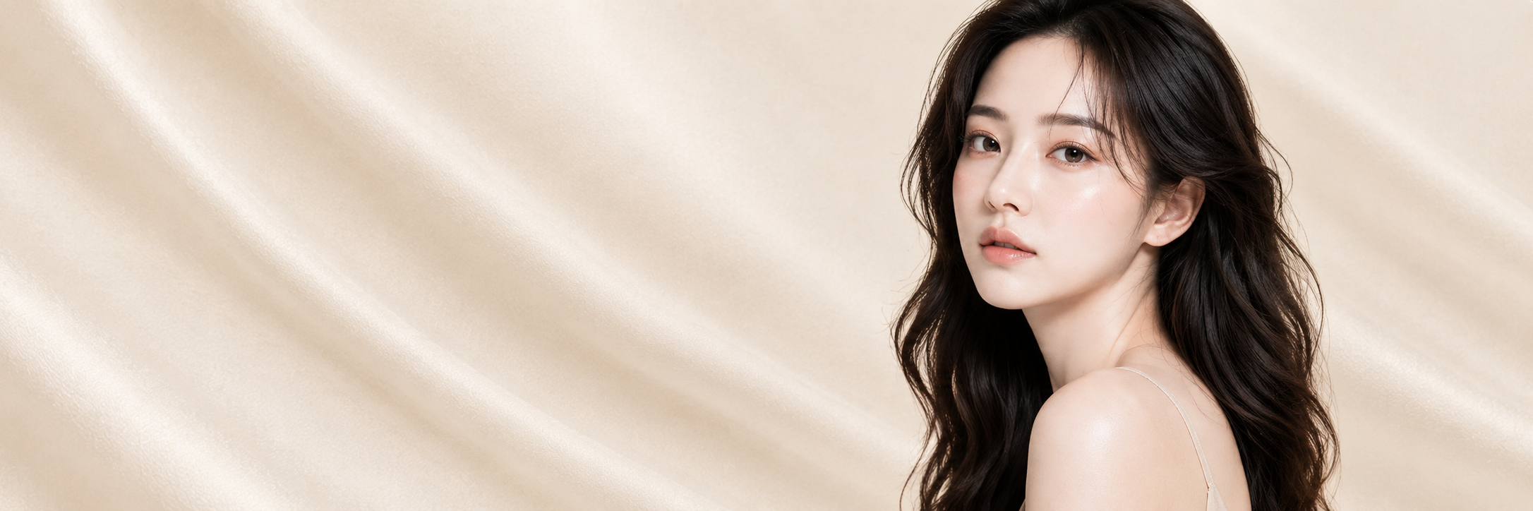 베이지 배경의 보톡스 필러 콘텐츠 배너